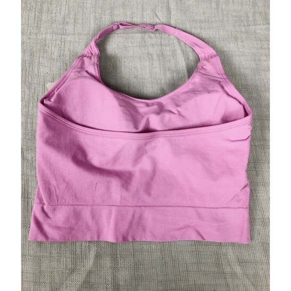 Auden Women's Sz Large Pink Halter Lightly Padded Halter Sports Bralette - Picture 4 of 12